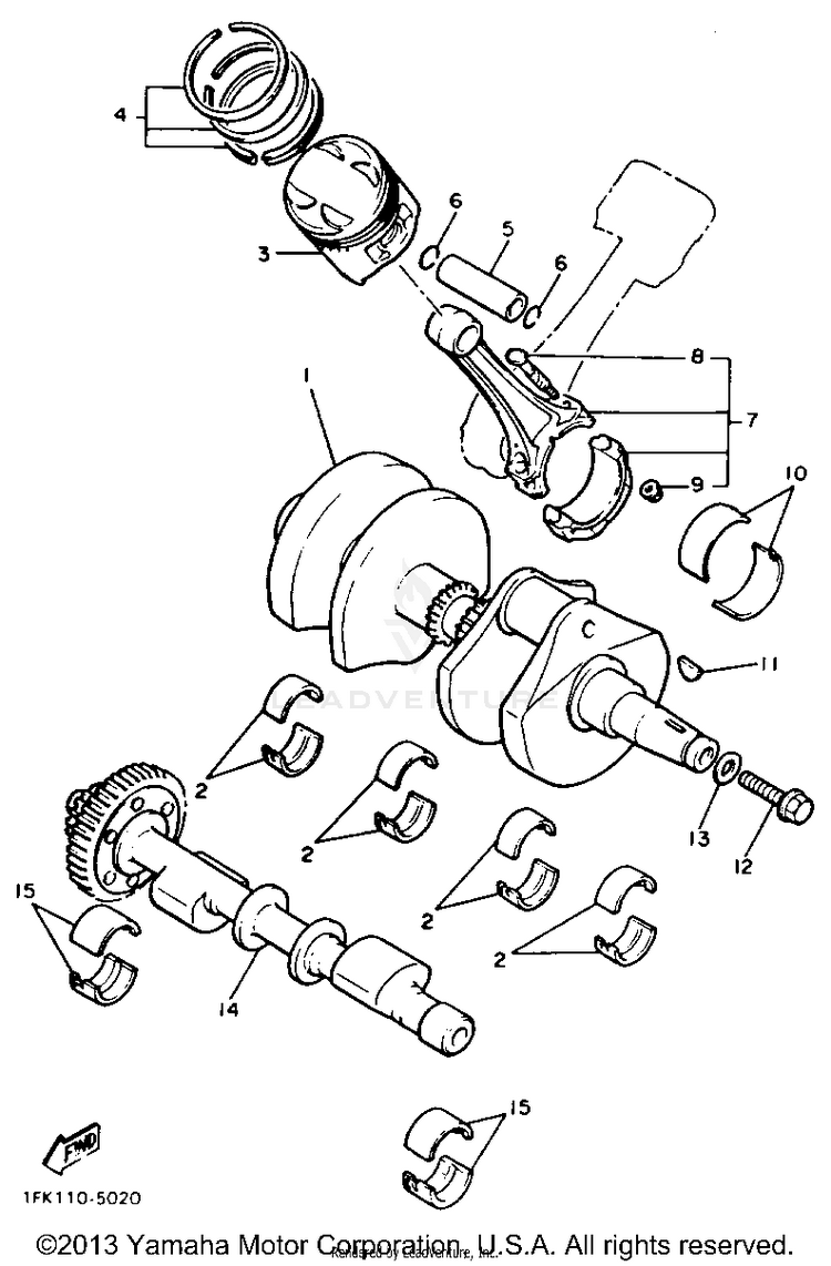 Crankshaft Piston Schematic