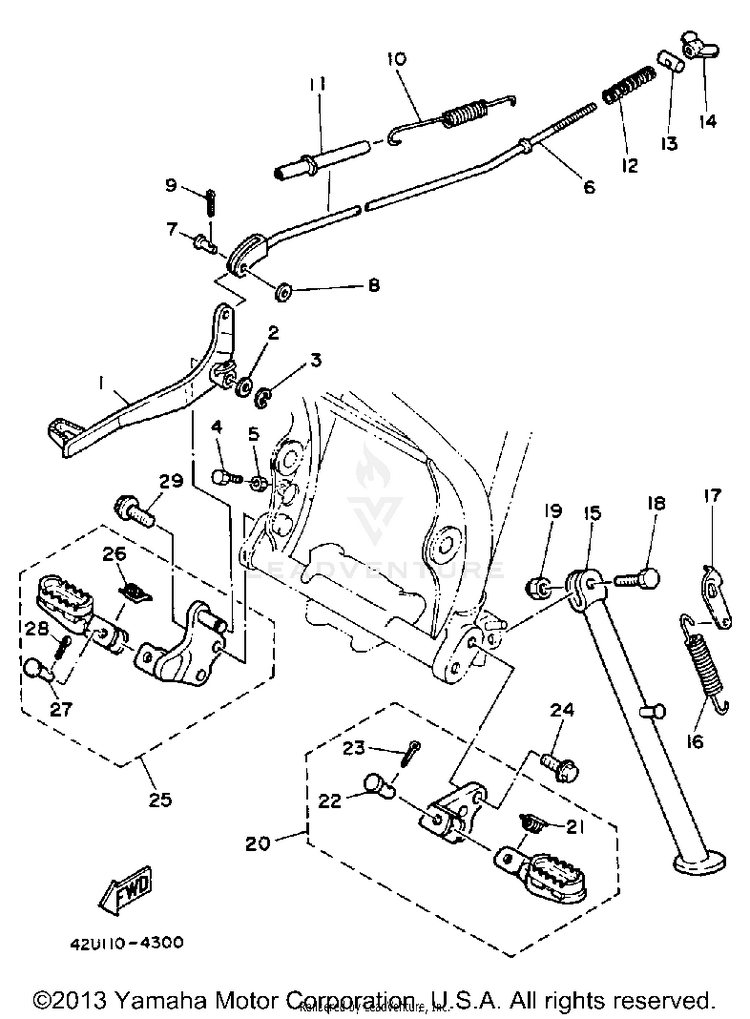 Stand - Footrest Schematic