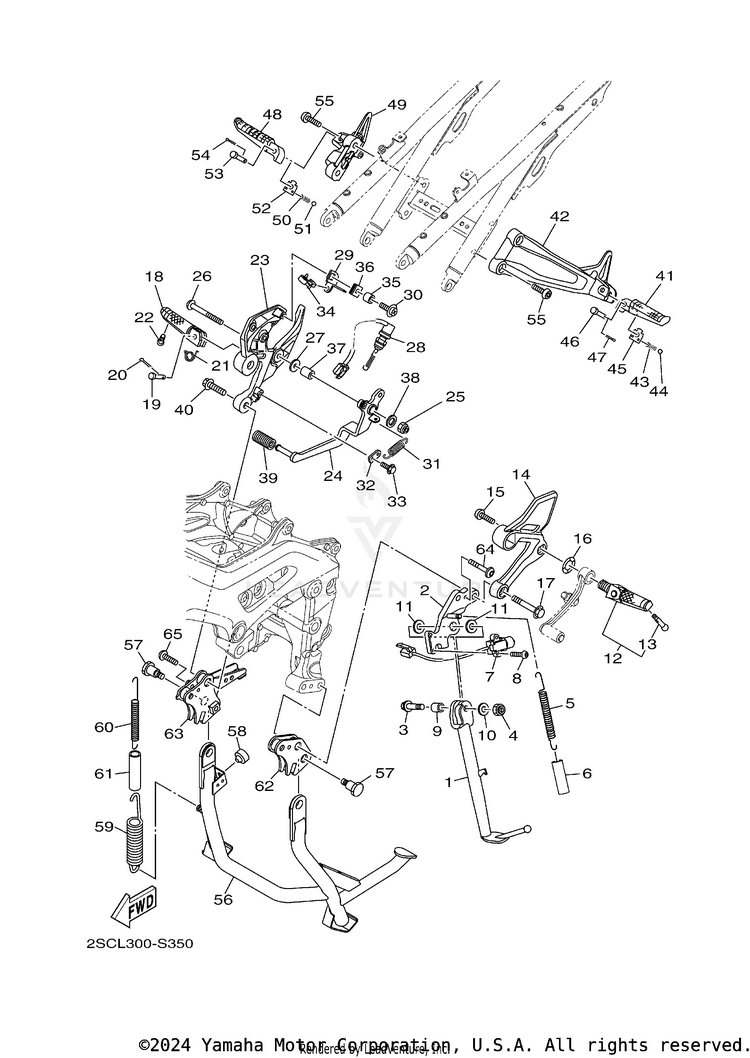Stand Footrest FJ09 CA - FJ09HCL - 2017 Schematic