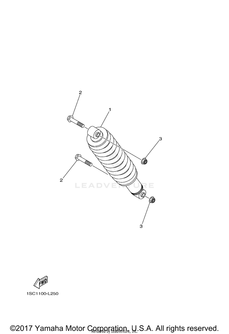 Rear Suspension GRIZZLY 300 - YFM30GBGR - 2012 Schematic