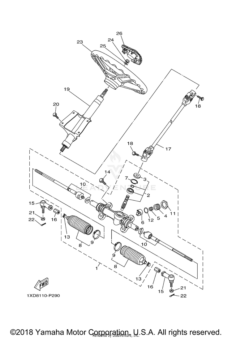 Steering VIKING - YXM700DFG - 2015 Schematic