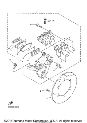 Rear Brake Caliper Schematic