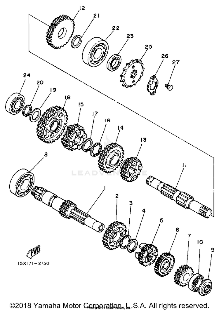 Transmission BIG WHEEL - BW200S - 1986 Schematic