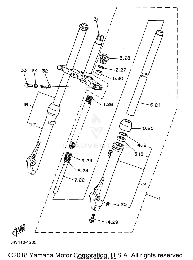 Front Fork Schematic