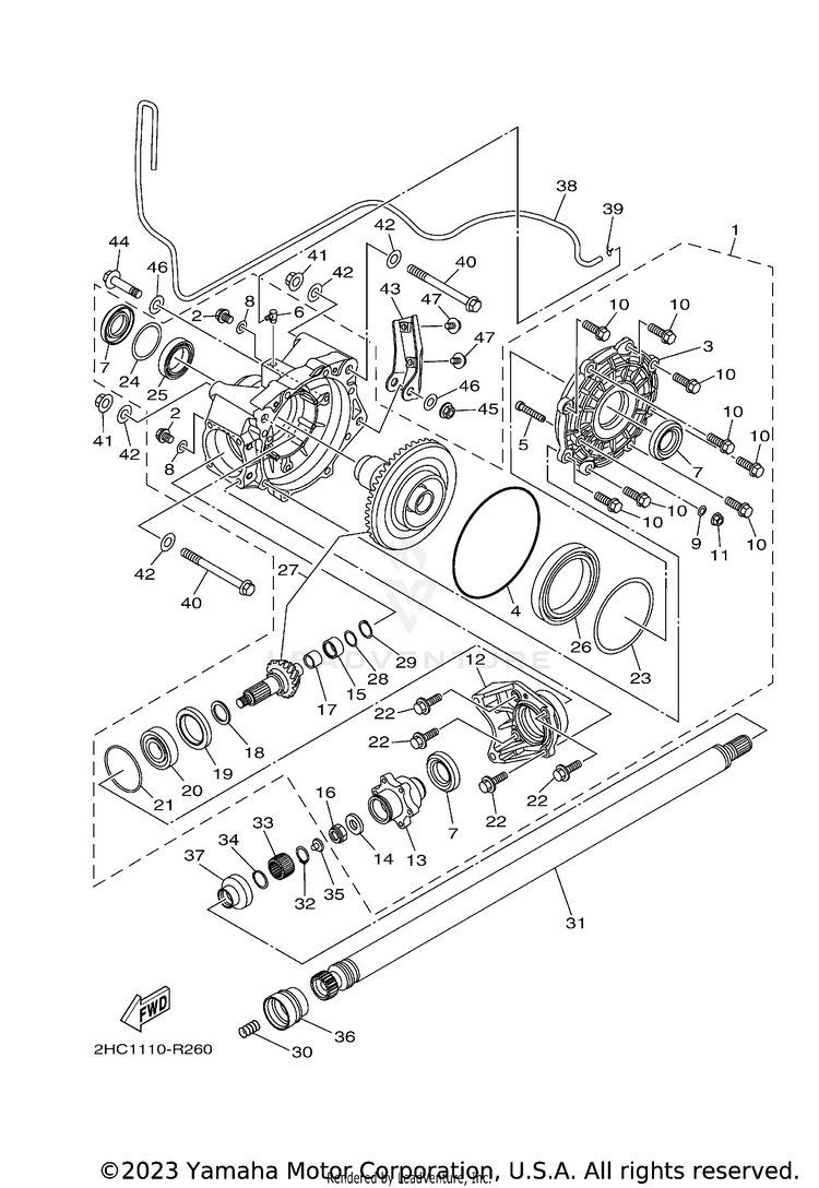 Drive Shaft YXZ1000R EPS SS SE - YXZ10YESJL - 2018 Schematic