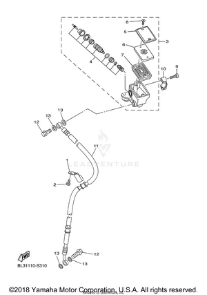 Front Master Cylinder Schematic