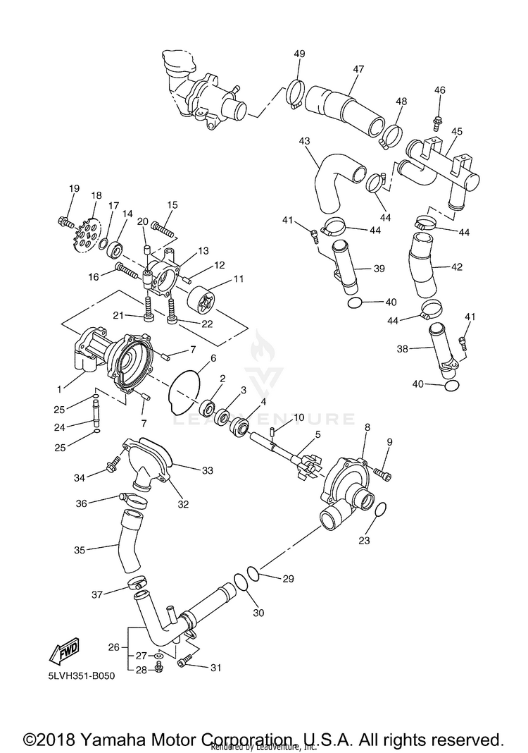 Water Pump FZ1 (CA Ed.) - FZ1TC - 2005 Schematic