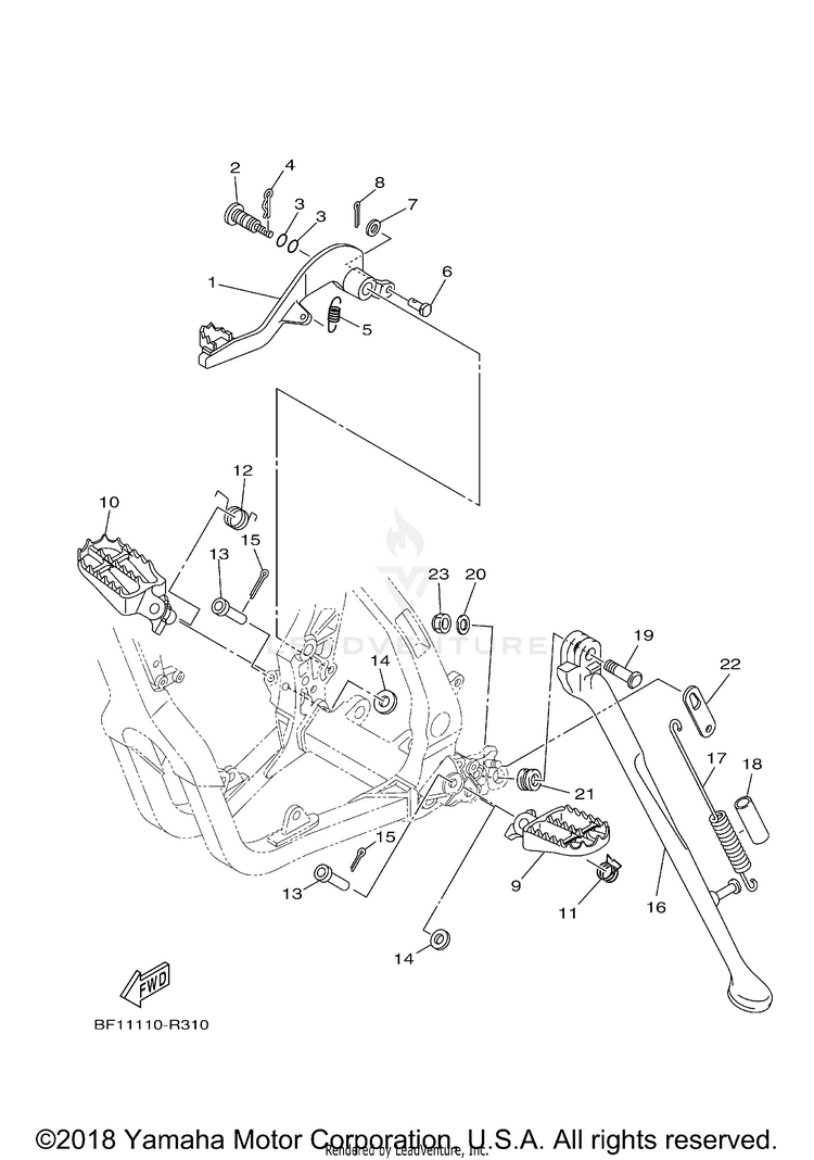 Stand Footrest Schematic
