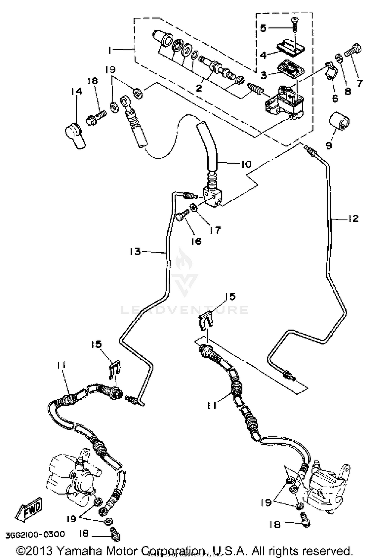 Front Master Cylinder Schematic