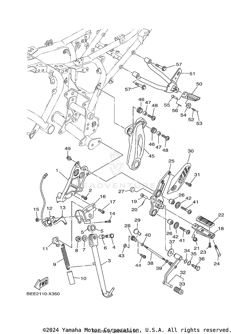 Stand & Footrest Schematic