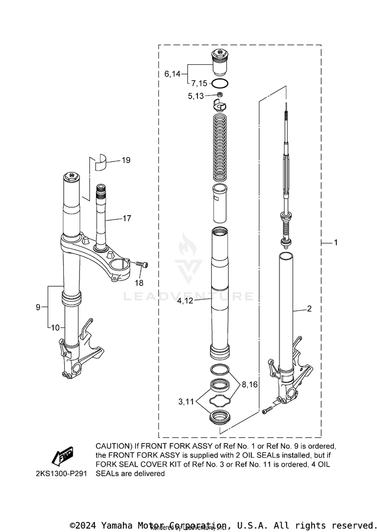 Front Fork Schematic