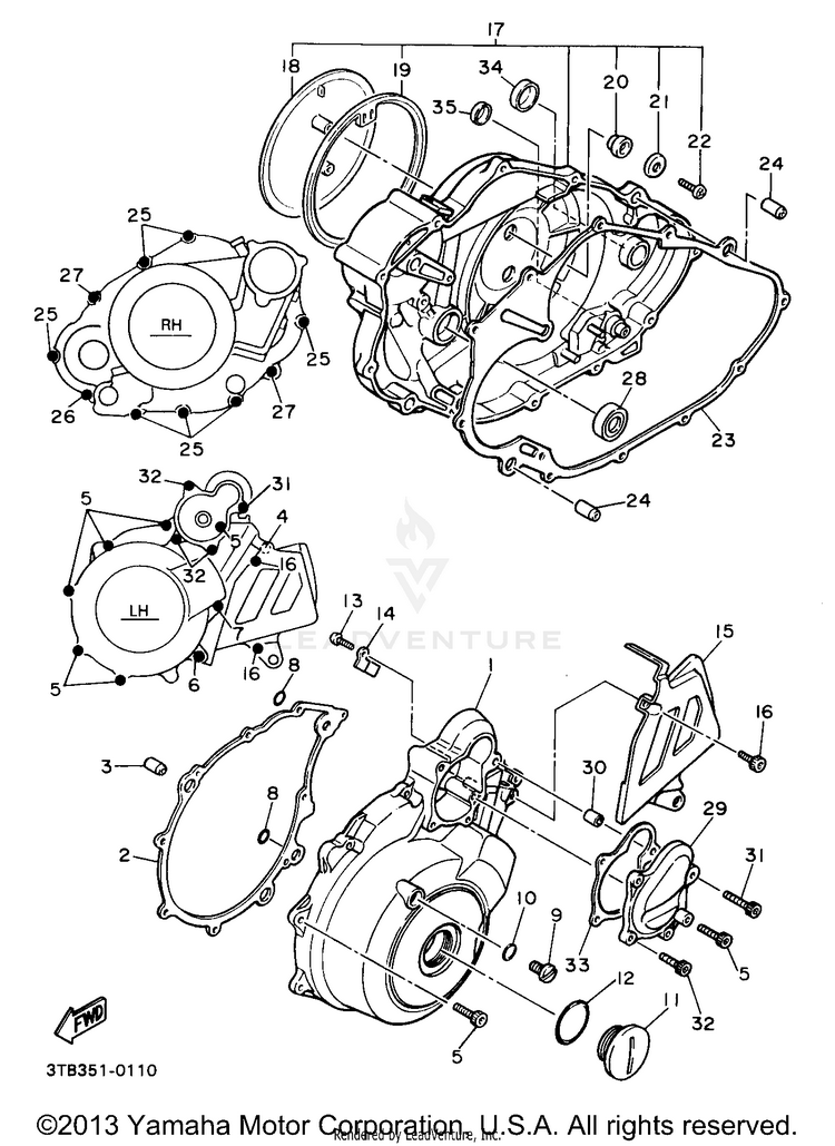 Crankcase Cover 1 Schematic