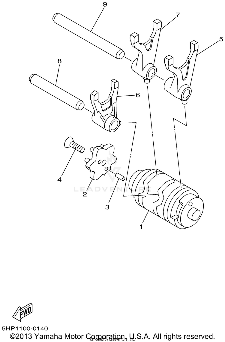 Shift Cam Fork Schematic