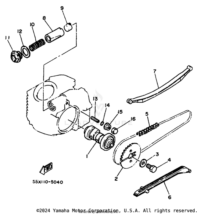 Camshaft - Chain Schematic