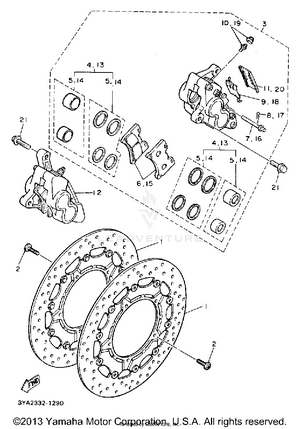 Front Brake Caliper Schematic