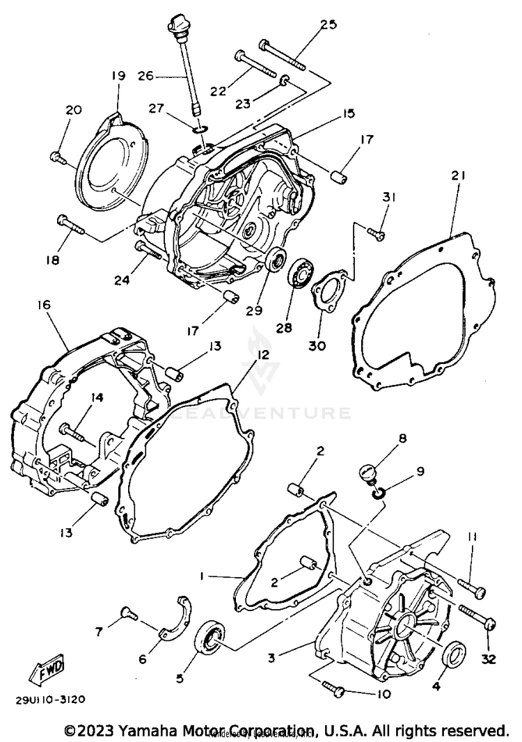 Crankcase Cover Schematic