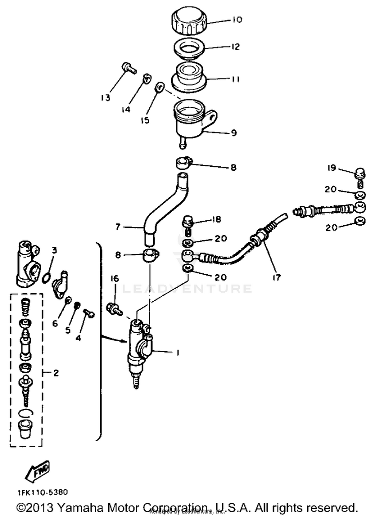 Rear Master Cylinder Schematic