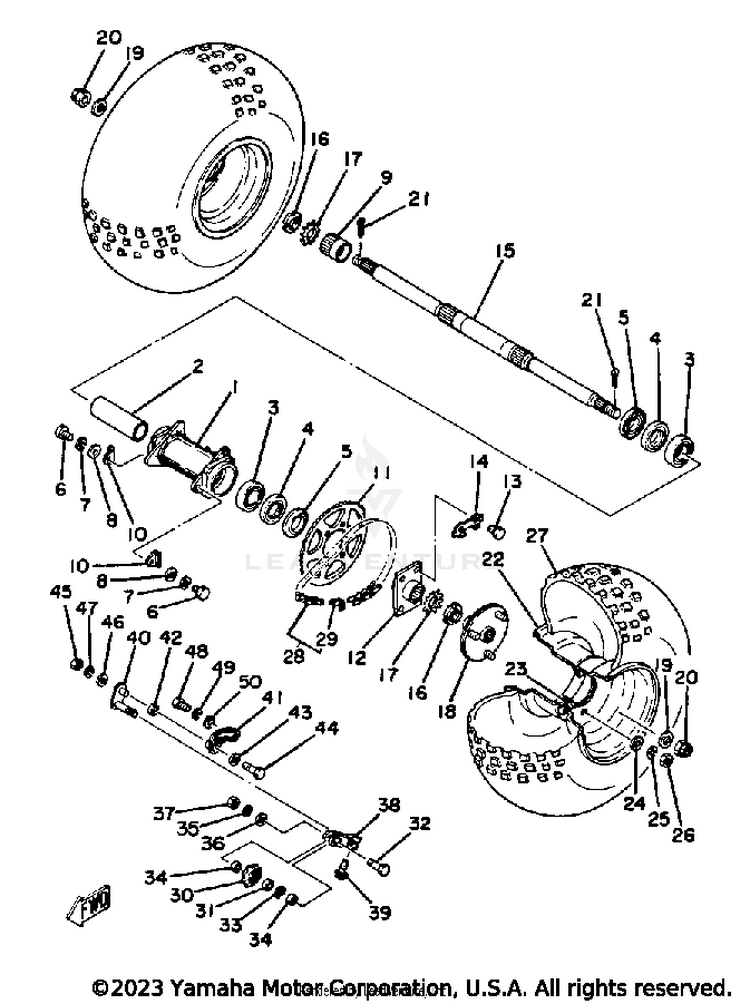 Rear Wheel Yt125g Schematic
