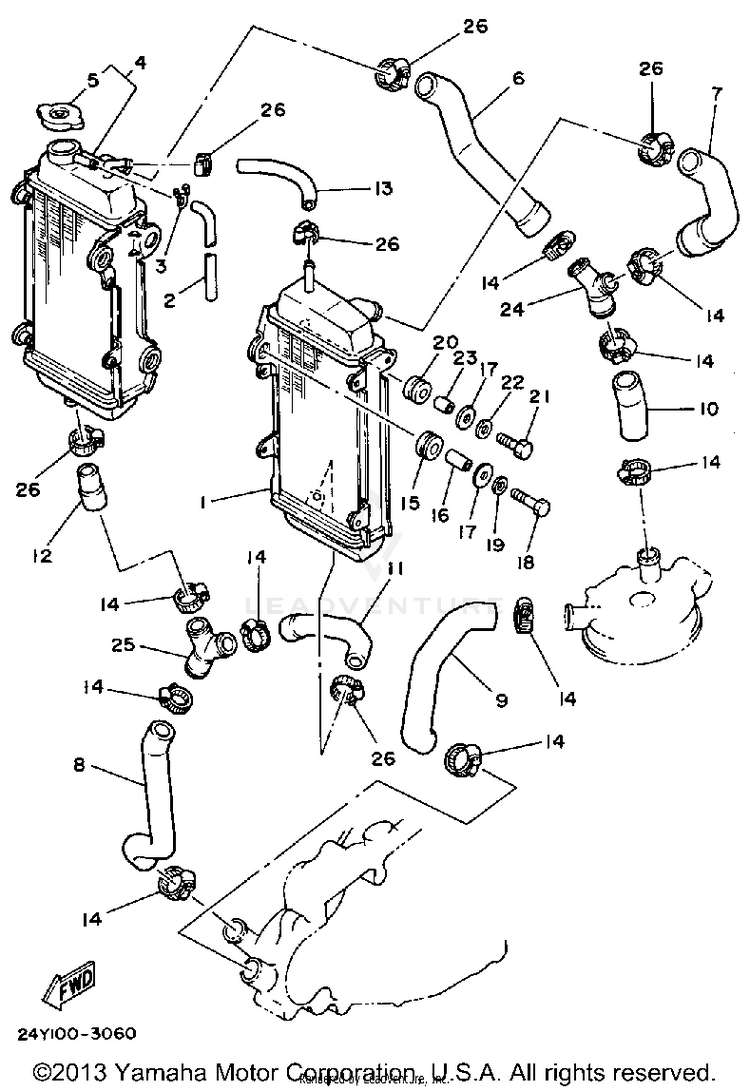 Radiator Hose Yz250k Schematic