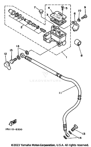 Front Master Cylinder Schematic