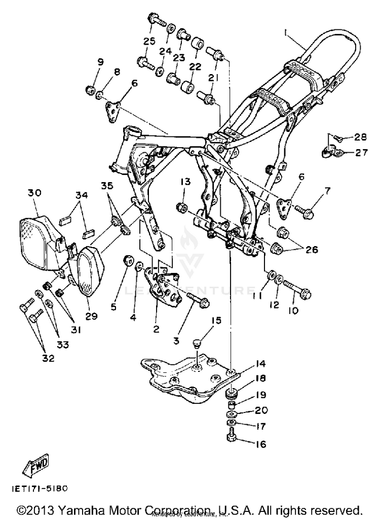 Frame (Non-California Model) Schematic