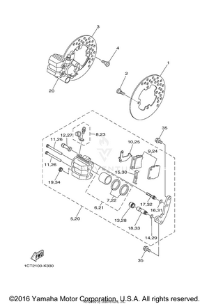 Front Brake Caliper Schematic