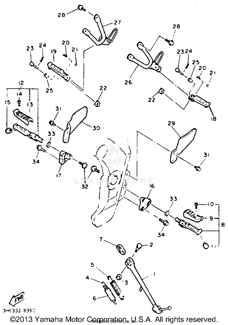 Stand Footrest Schematic