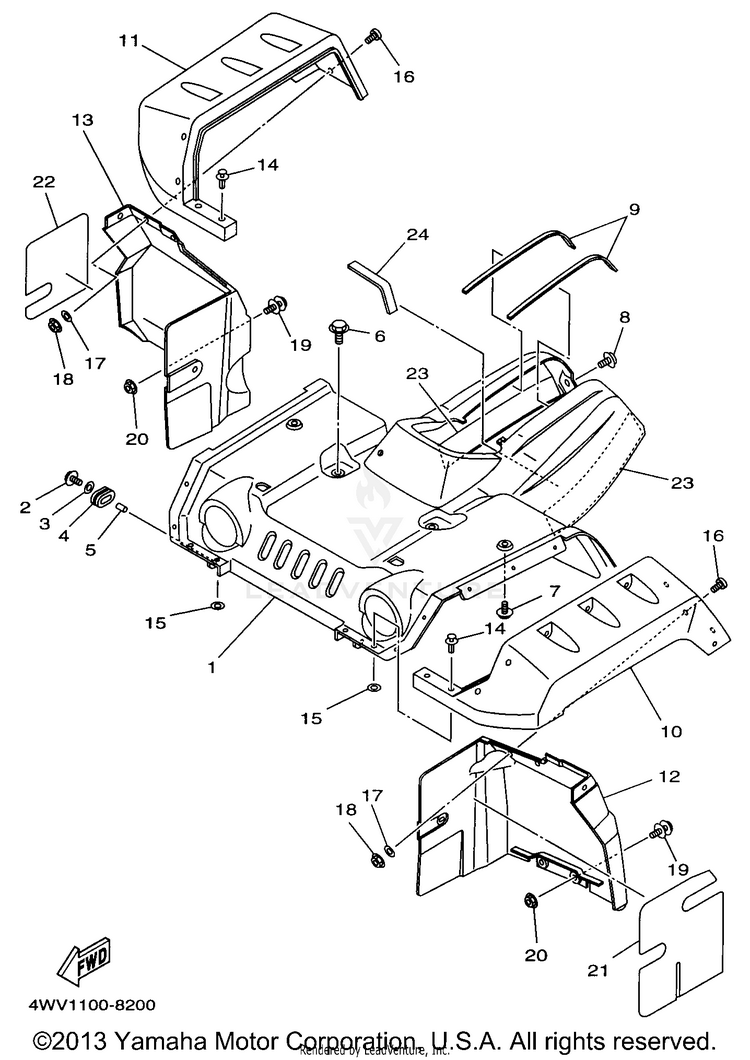 Front Fender Schematic