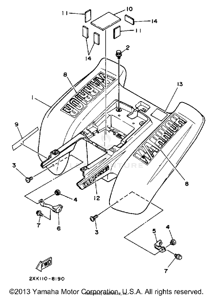 Rear Fender Schematic