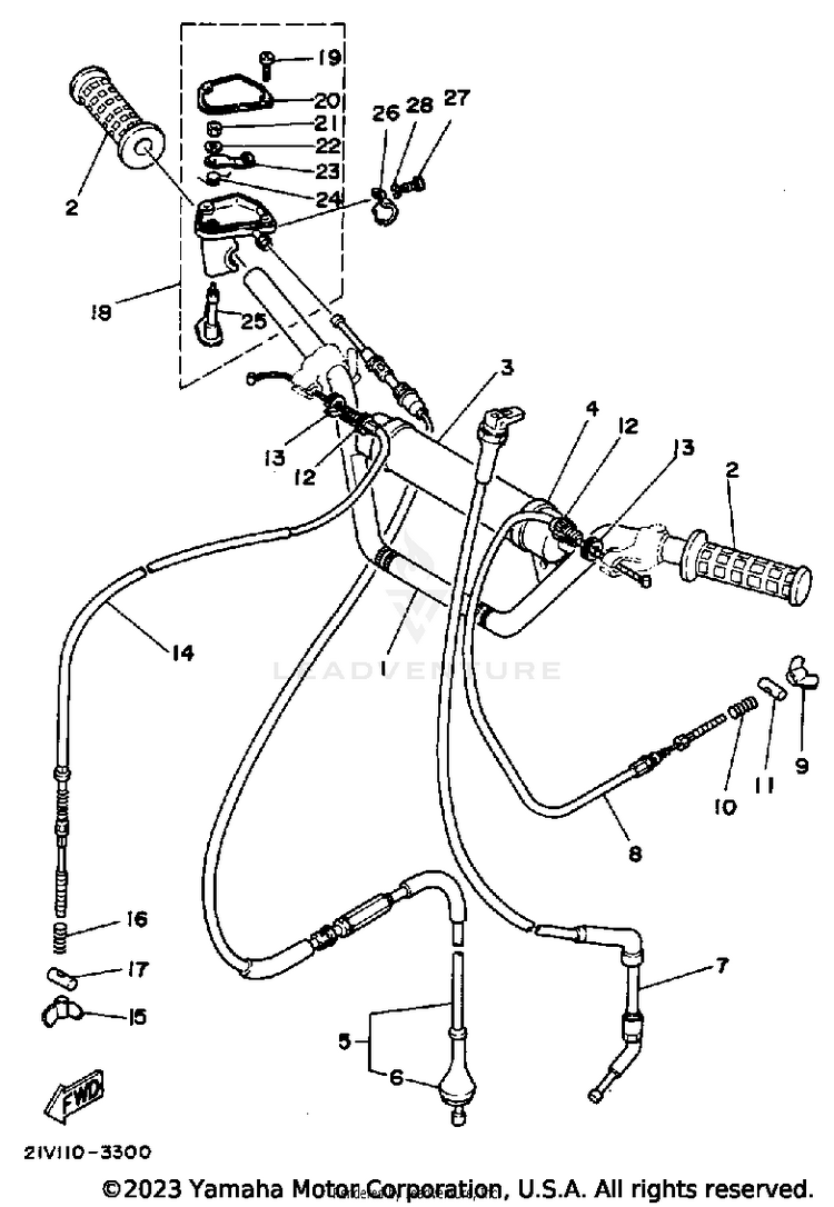 Handlebar - Cable Ytm200k Schematic