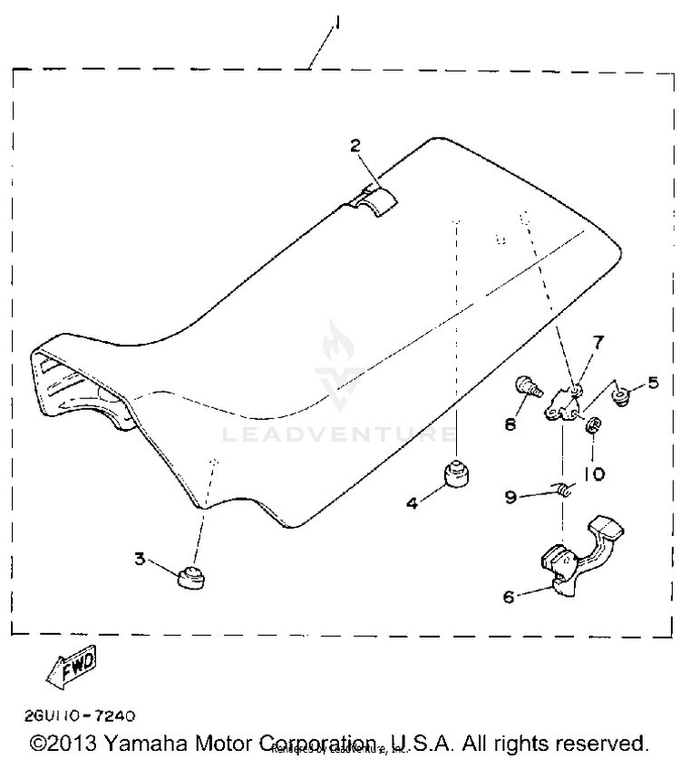 Seat BANSHEE - YFZ350D_MN - 1992 Schematic