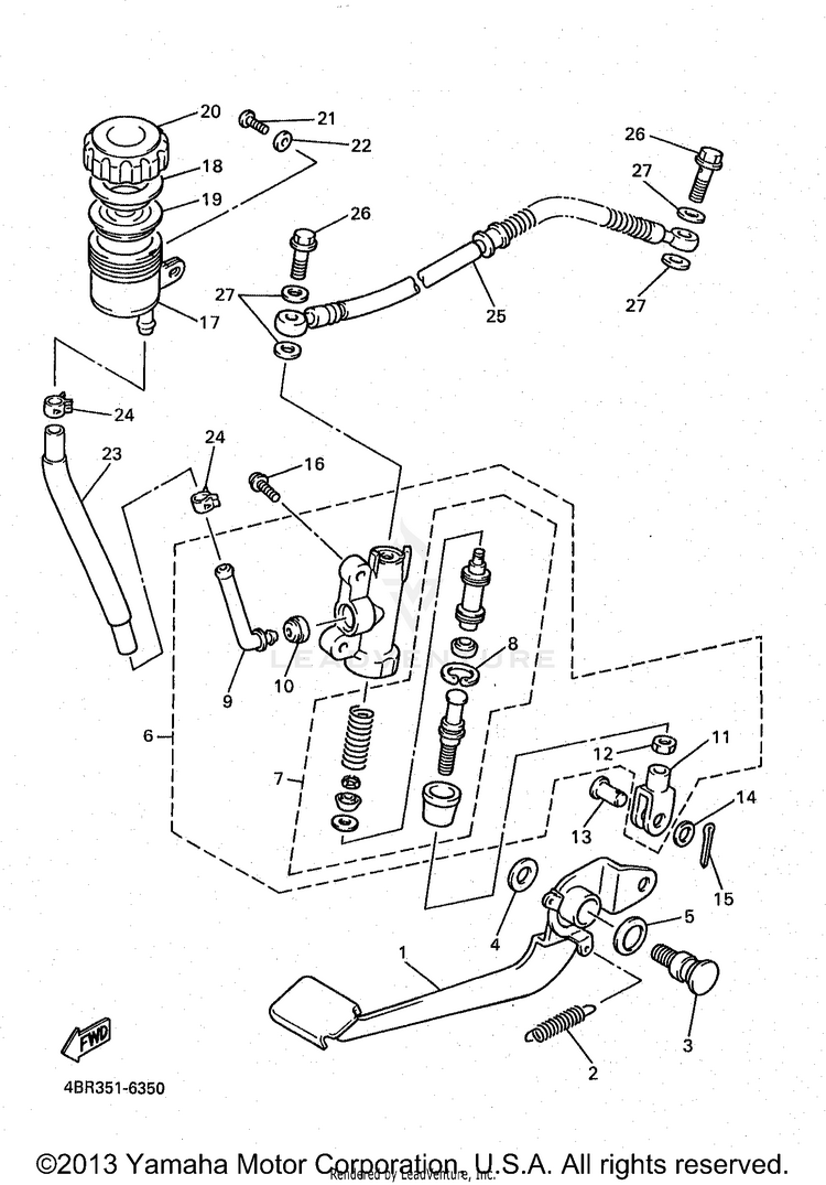 Rear Master Cylinder Schematic
