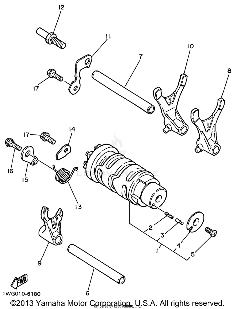 Shift Cam Fork Schematic