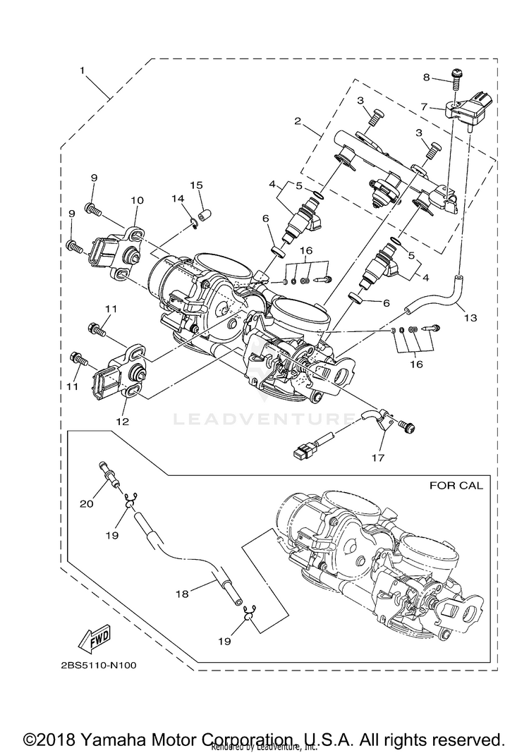 Intake 2 SUPER TENERE - XTZ12HCL - 2017 Schematic
