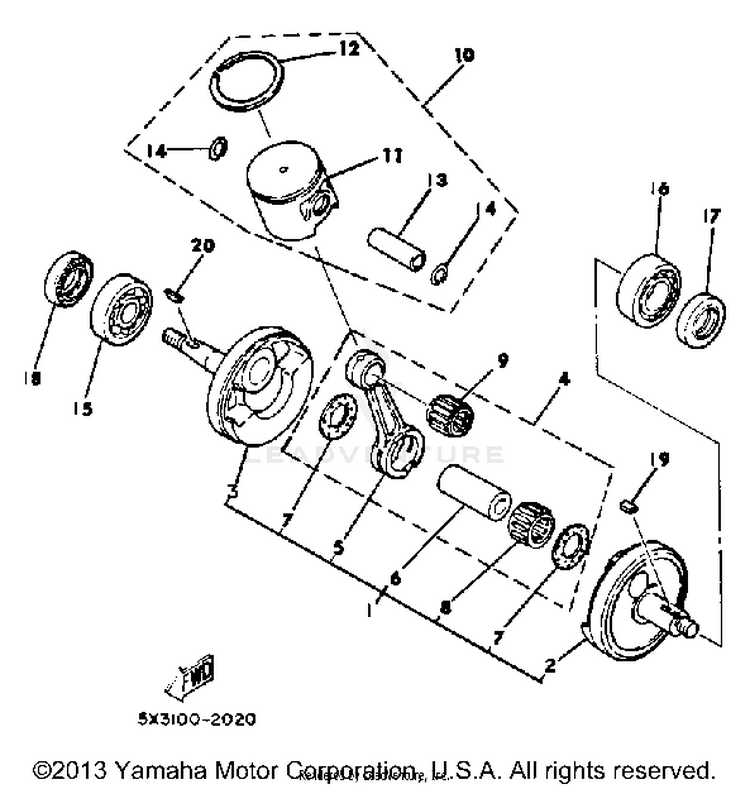 Crankshaft-Piston Schematic