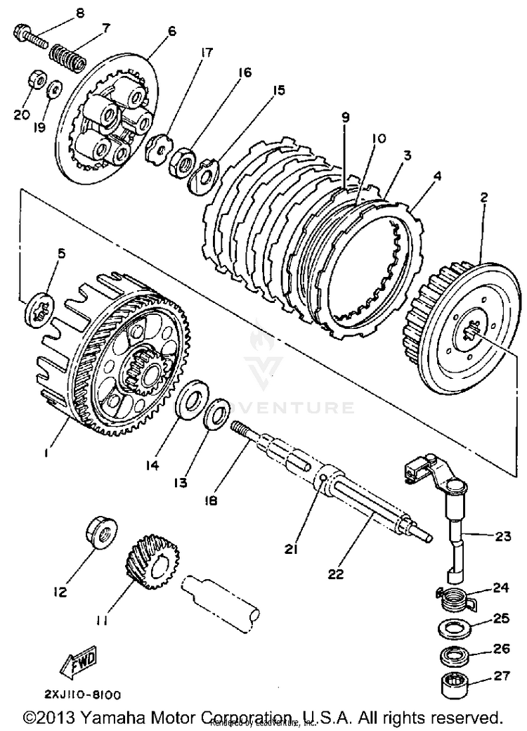 Clutch BLASTER - YFS200B - 1991 Schematic