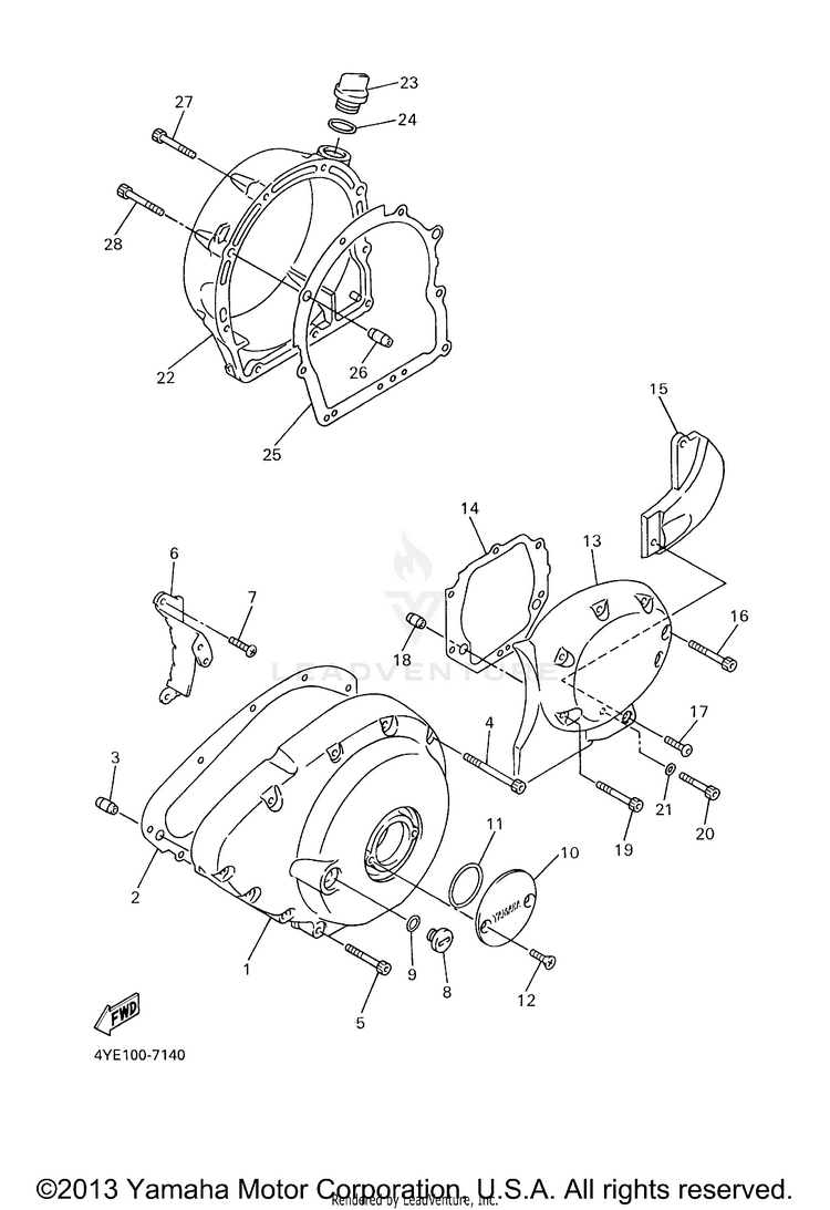 Crankcase Cover 1 Schematic