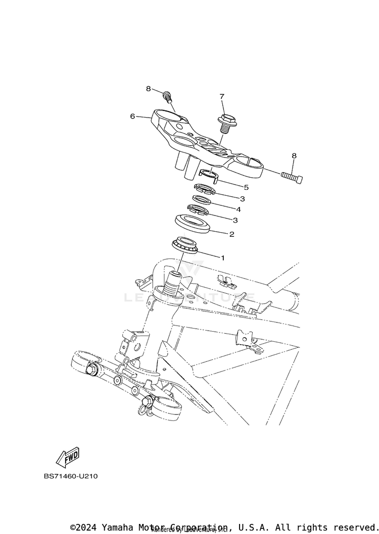 Steering YZFR3 - YZFR3LL - 2020 Schematic