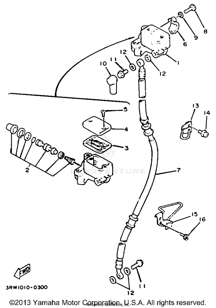 Front Master Cylinder Schematic