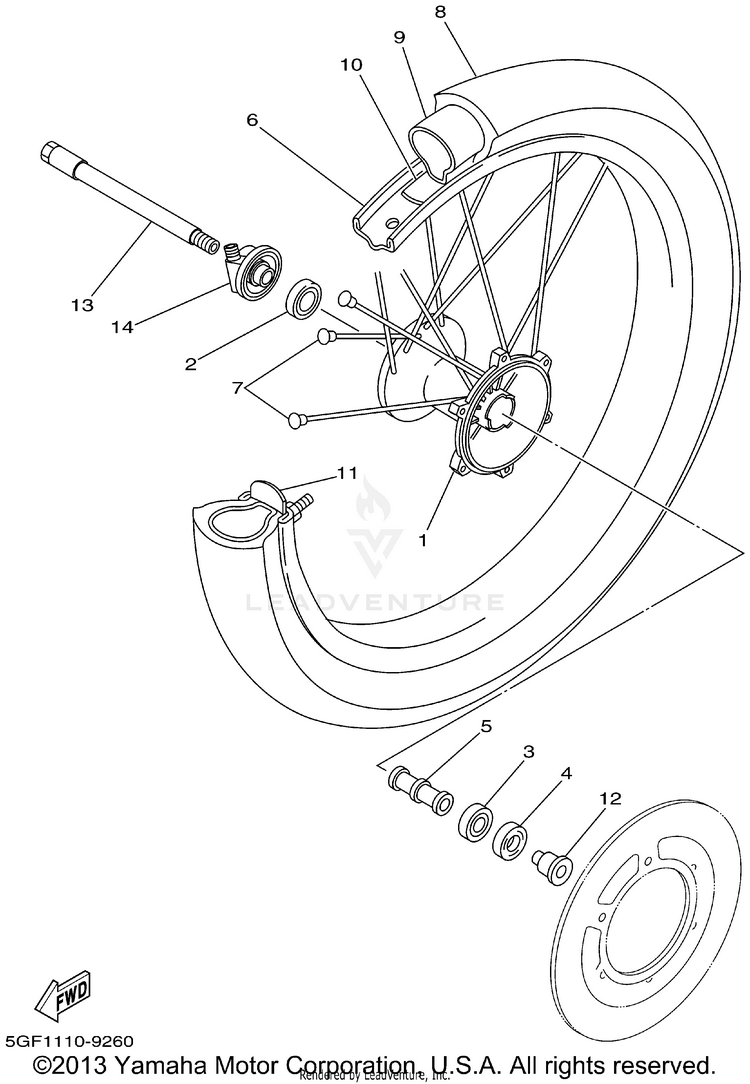 Front Wheel Schematic