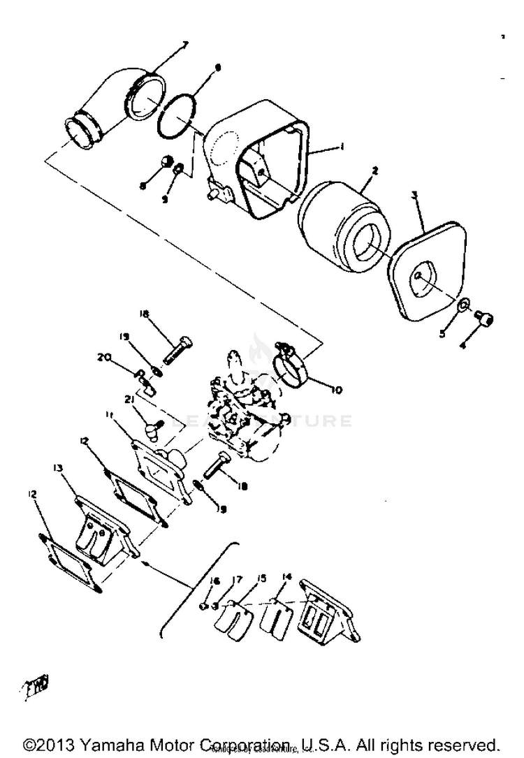 Intake GT80A - 1974 Schematic