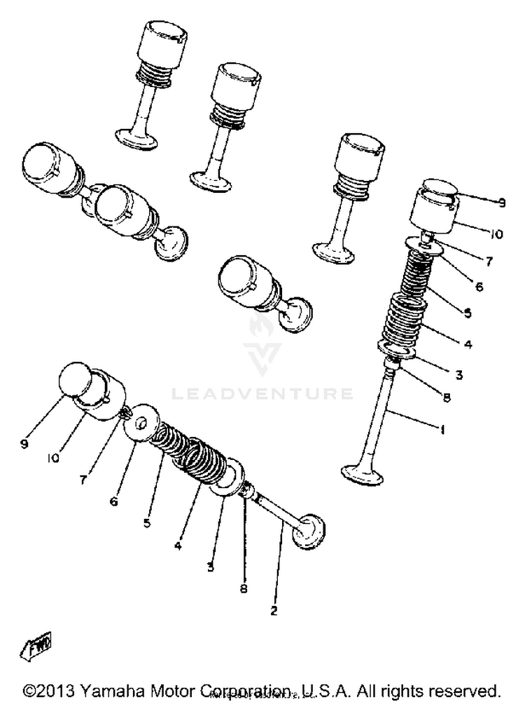 Valve XS1100LH - 1981 Schematic