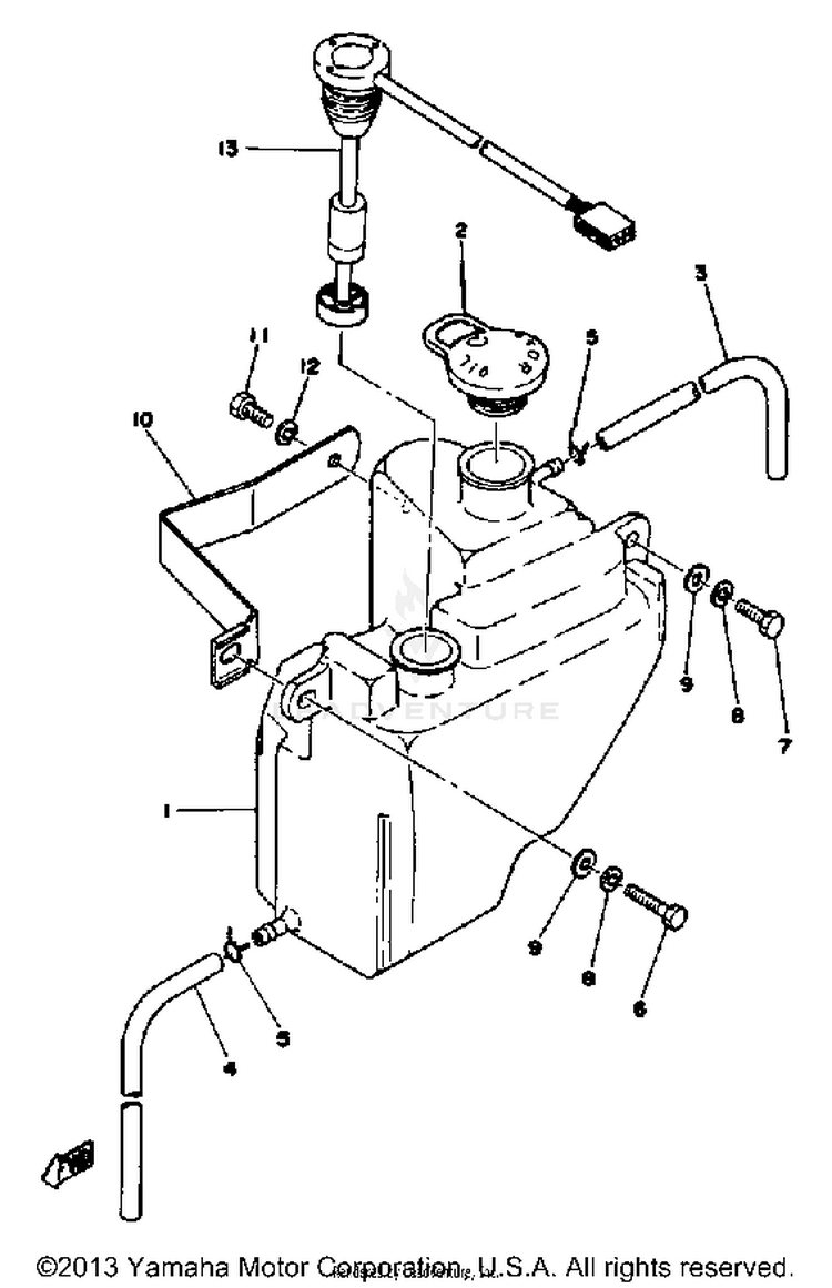 Oil Tank  Dt100e E011001-F Schematic