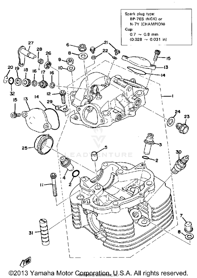 Cylinder Head - Cylinder Head Cover Schematic
