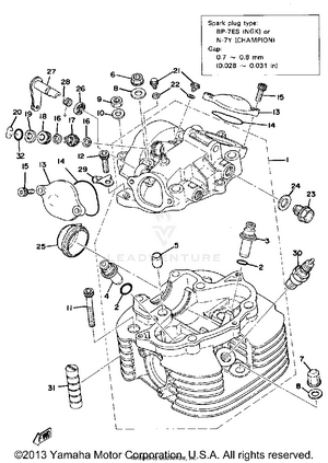 Cylinder Head - Cylinder Head Cover Schematic