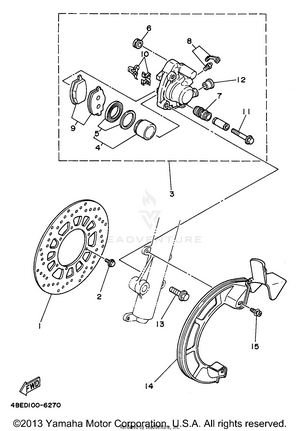 Front Brake Caliper Schematic