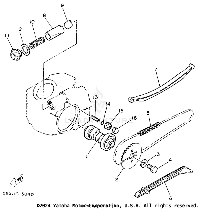 Camshaft - Chain Schematic