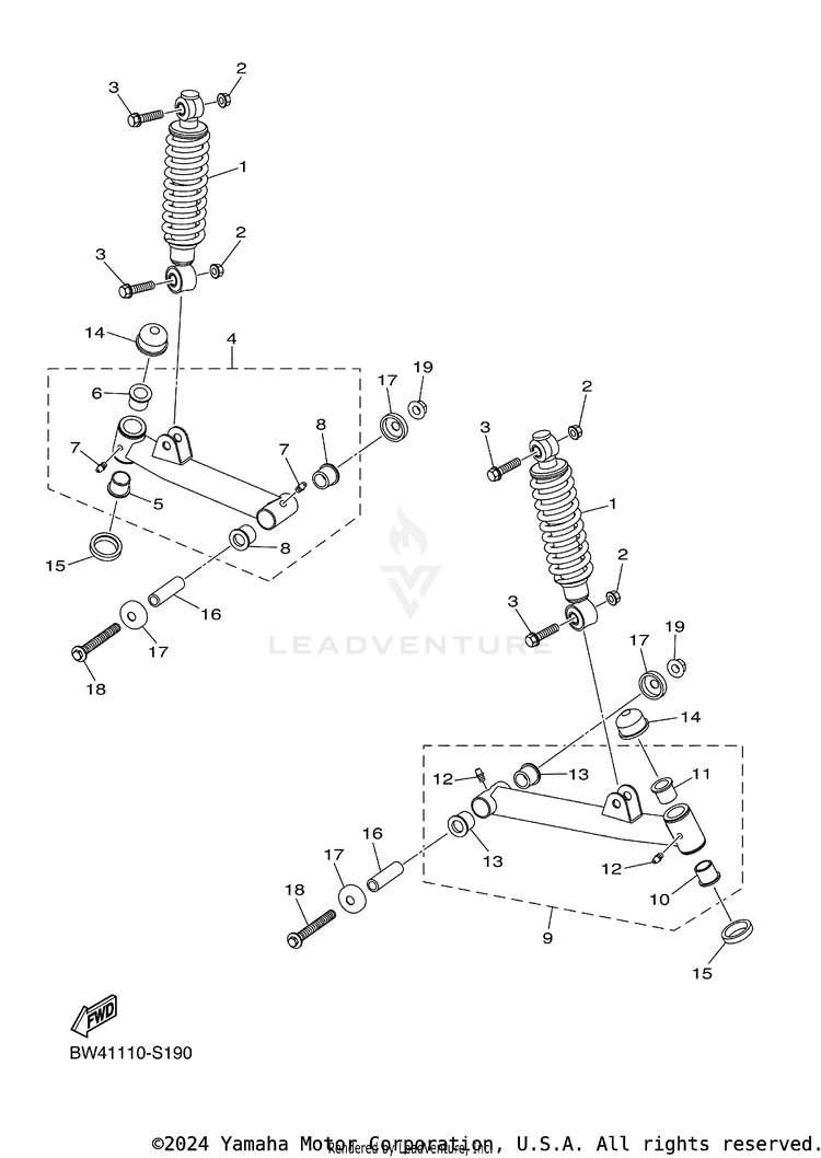Front Suspension Wheel Schematic