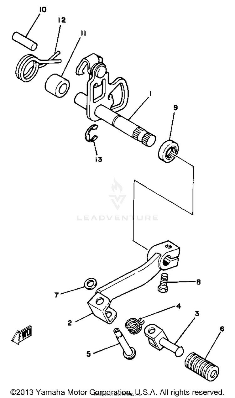 Shift Shaft - Pedal Schematic