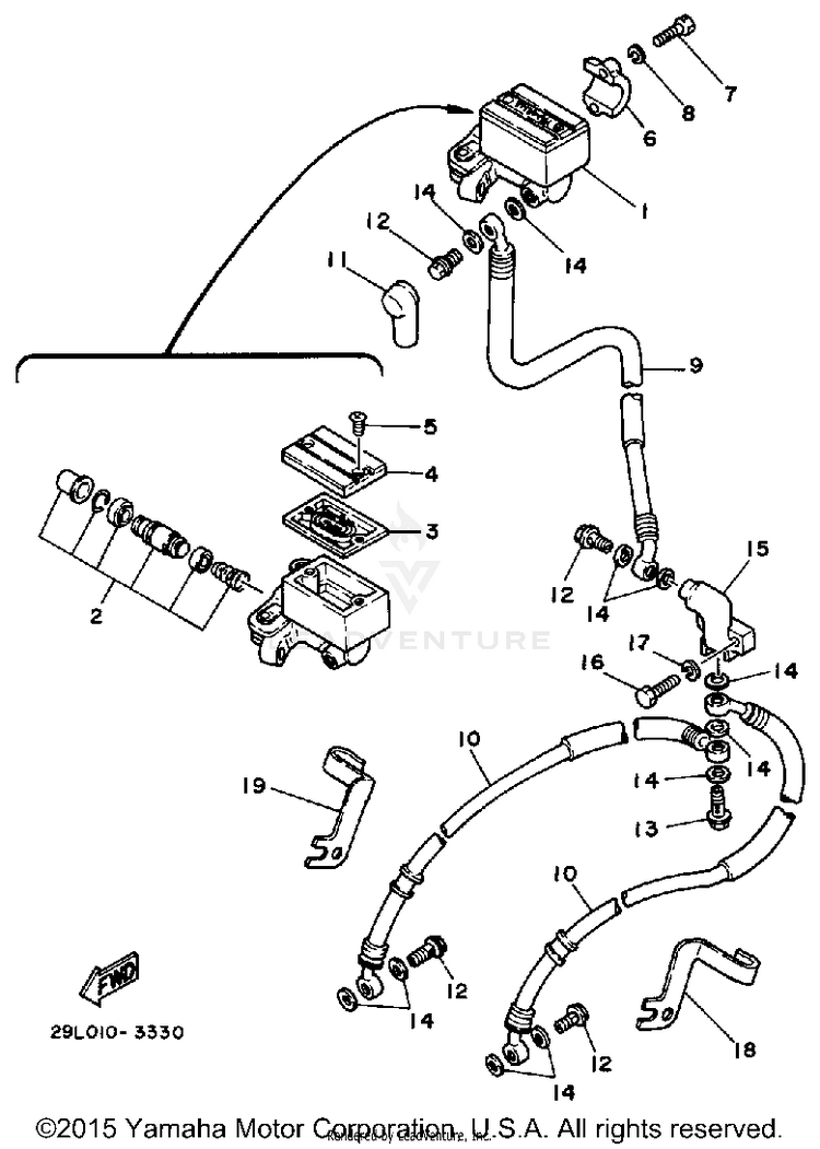 Front Master Cylinder Schematic